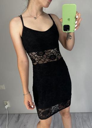 Нова! маленька чорна сукня з мереживом