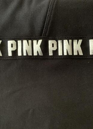 Чорні легінси на флісовій підкладці victoria's secret pink3 фото