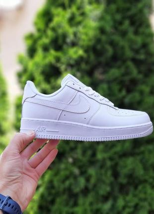 Мужские кроссовки nike air force 1 af 1 белые \ smb