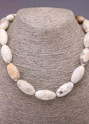 Ожерелье яшма агатовое бионуса d-15х30мм l-48см