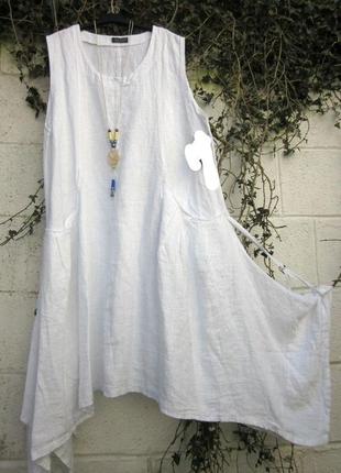 Супер блузон туника льняная лен стиль бохо льняная блуза туника1 фото