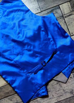 Чоловічий базовий класичний жилет burton menswear london приталений у синьому кольорі розмір м3 фото