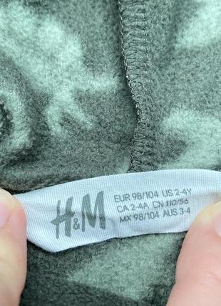 Флисовая кофта h&m на мальчика с динозаврами 3-4-4,5 года 98-1042 фото