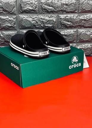 Crocs черные шлепанцы сабо мужские, женские, подростковые 36-467 фото