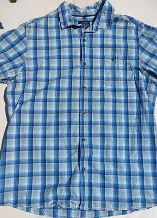 Мужская рубашка тенниска в клетку l (я200м)1 фото