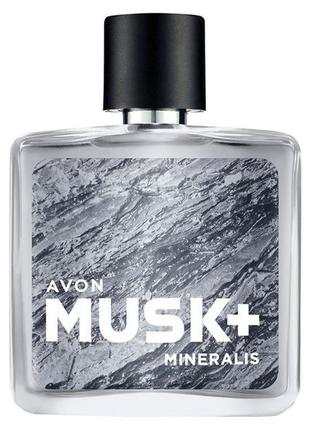 Туалетна вода musk+ mineralis avon 75 ml