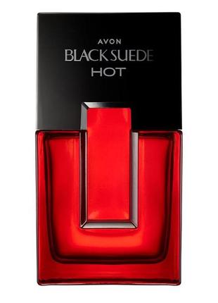 Туалетна вода black suede hot avon 75 ml