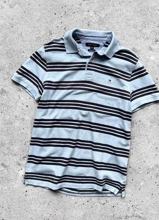 Tommy hilfiger men’s striped polo shirt slim fit поло3 фото