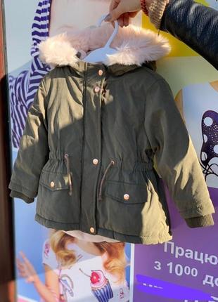 Куртка парку примарк для дівчаток куртка примарк зима, куртка парку primark2 фото