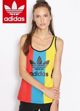 368. удобная яркая хлопковая майка культового немецкого бренда adidas1 фото