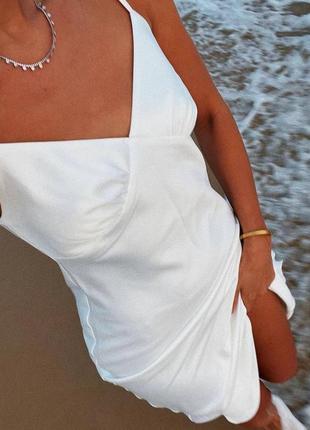 Жіноча шовкова сукня комбінація в білизняному стилі3 фото