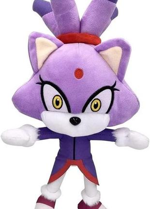 Іграшка м'яка кішка блейз super sonic, blaze the cat stuffed plush