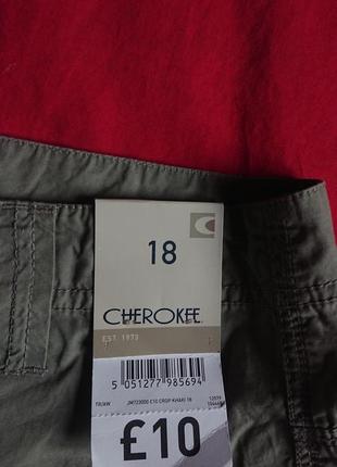Брендовые фирменные легкие летние демисезонные женские хлопковые брюки брючины cherokee, новые с бирками, большой размер 188нг.6 фото