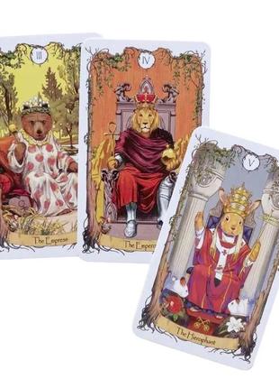 Карты таро животных animal tarot, металлическая коробочка, зеленый срез3 фото