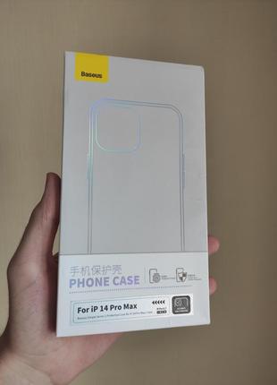 Iphone 14 pro max новий baseus силіконовий прозорий чохол на