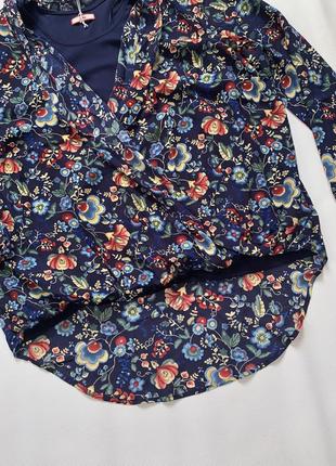 Комбинированная блуза с удлиненной спинкой2 фото
