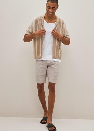 Льняные мужские шорты от качественного бренда burton menswear london3 фото