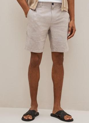Льняные мужские шорты от качественного бренда burton menswear london2 фото