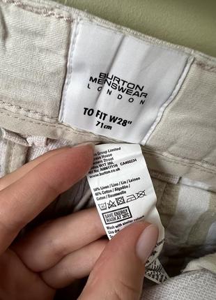 Льняные мужские шорты от качественного бренда burton menswear london10 фото