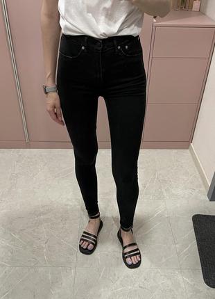Черные эластичные джинсы скинни3 фото