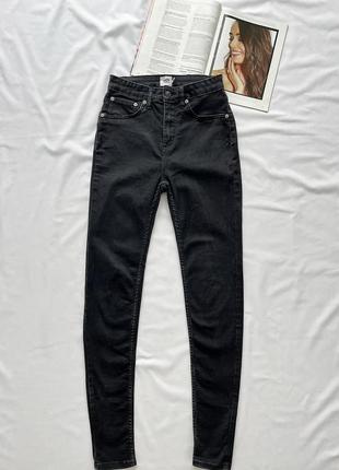 Черные эластичные джинсы скинни4 фото