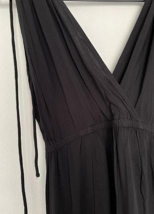Черное пляжное платье макси со сборками asos design5 фото