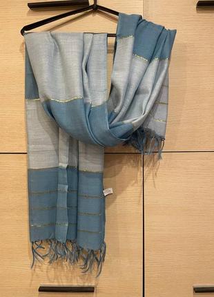 Палантин шарф парео блакитного кольору yves rocher1 фото