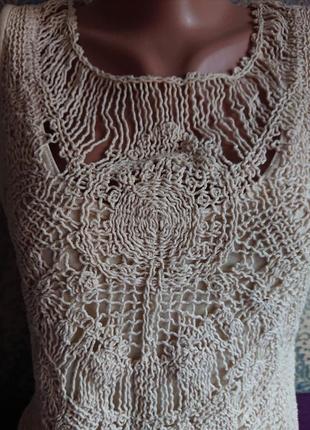 Женская блуза майка в этно стиле р.44 /46 блузка блузочка7 фото