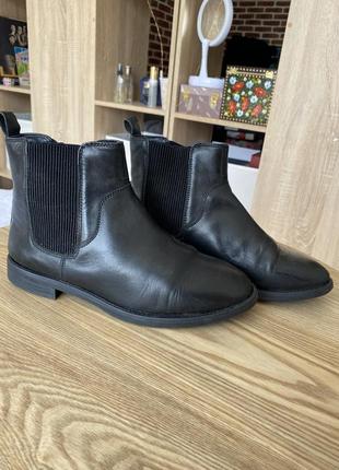 Ботинки челси черные кожаные braska3 фото