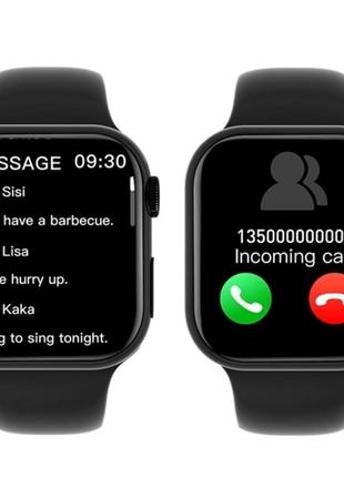 Мужские смарт-часы smart apple black watch, черный8 фото