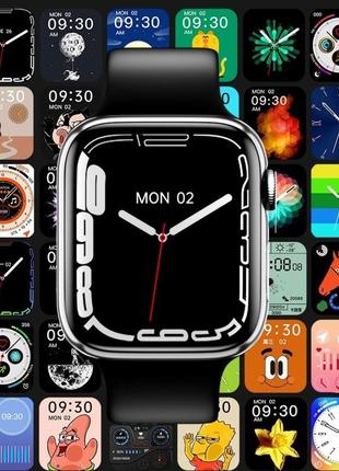 Мужские смарт-часы smart apple black watch, черный9 фото