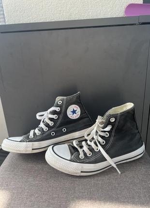 Оригинальные женские кроссовки converse, черного цвета в размере 36.2 фото