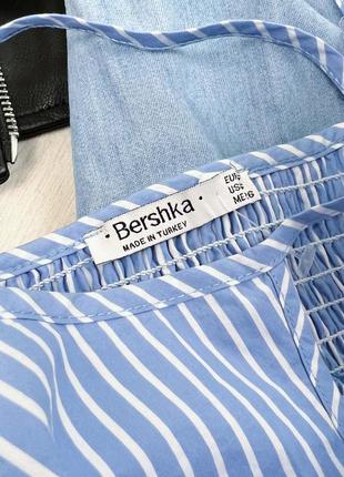 Голубой топ с завязками bershka4 фото