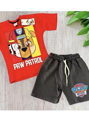 Комплект (футболка, шорти) paw patrol (щенячий патруль)
