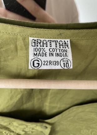 Винтажная хлопковая блуза топ grattan5 фото