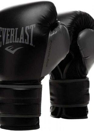 Боксерські рукавиці everlast powerlock training gloves чорний уні 10 унцій (870310-70-8)
