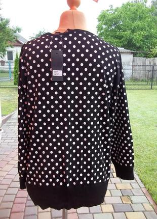 ( 50 / 52 р ) женская кофта свитер блуза в горошек новая5 фото