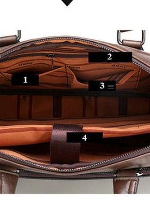 Мужской деловой портфель, офисная деловая сумка (0750)4 фото