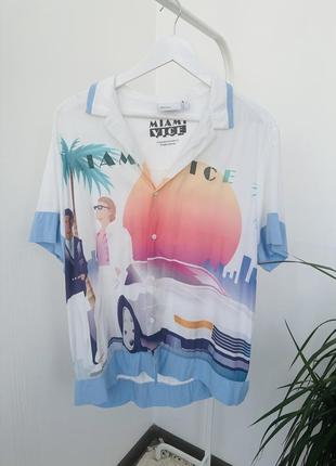 Рубашка летняя из вискозы miami vice5 фото