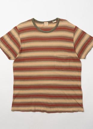 Levis vintage clothing 1960s casual stripe tee in brown чоловіча футболка