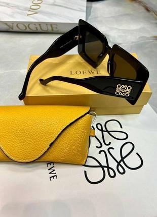 Очки в стиле loewe черные квадратные