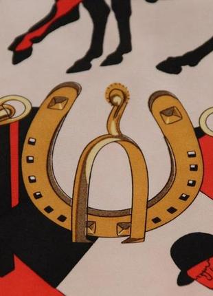 Hermes red manege by philippe ledoux silk scarf 19743 фото