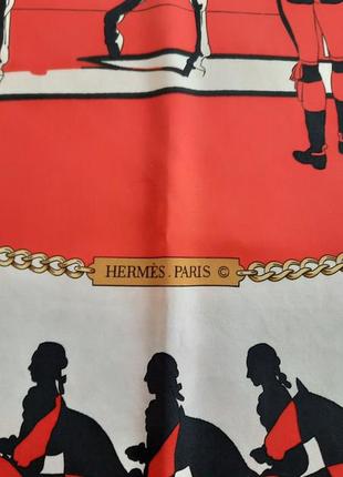 Hermes red manege by philippe ledoux silk scarf 19746 фото