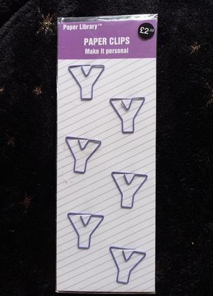 Персональная бумажная скрепка "y"