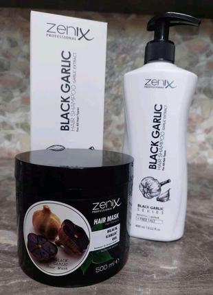Маска для волос с маслом черного чеснока zenix, 500 мл2 фото