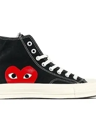 Кеды высокие comme des garcons play x converse