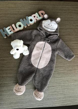 Плюшевый комбинезон, человечек флисовый, теплый комбинезон