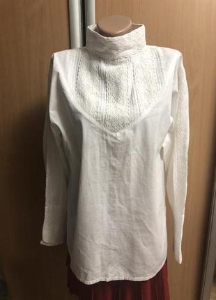 Блуза хлопок дорогой бренд  с прошвой cotton lane 18
