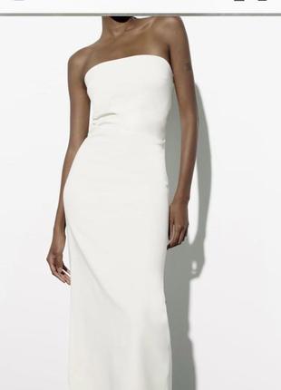 Белое платье миди2 фото