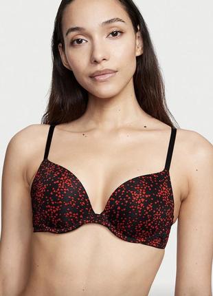 Бюстгалтер черно-красный сердца оригинал victoria’s secret